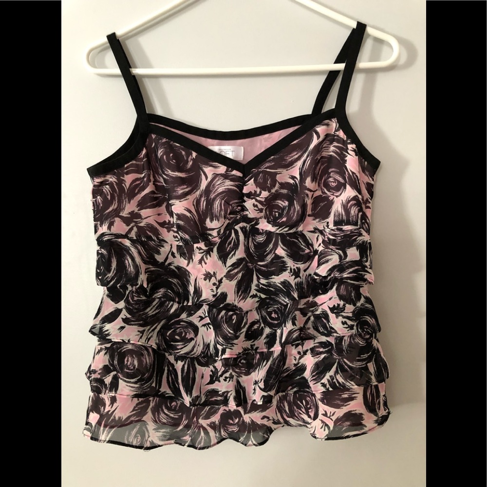 Loft gorgeous sheer top EUC